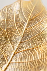 Golden Leaves in Autumn Generative AI
