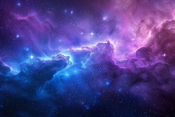 Purple Nebula A Celestial Sight for the Month of April Generative AI