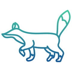 Fox Gradient Linear Style