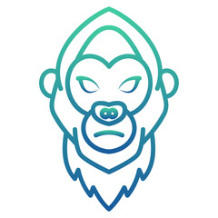 Obraz premium Gorilla Gradient Linear Style