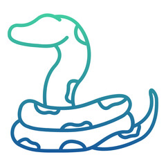 Python Snake Gradient Linear Style