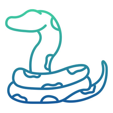 Python Snake Gradient Linear Style
