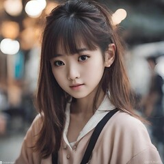 cute asian girl background very cool