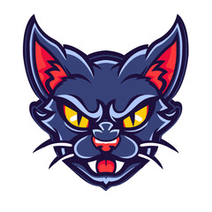 Cat Head Mascot Vector for Esports Team Logo
