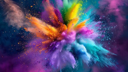 Colorful Explosion of Pride LGBTQ+ Pride Month Celebration Generative AI - obrazy, fototapety, plakaty