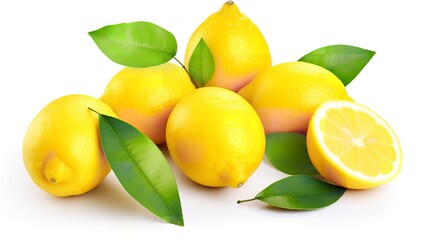 Citrus Symphony: Collection of Organic Lemons Isolated