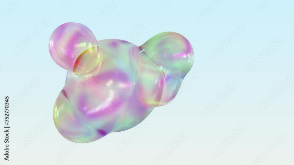Aufkleber metaball animation to transform liquid blobs. background with 3d abstract colorful metaballs in ultr