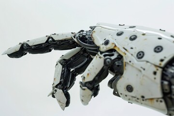 Fototapeta premium Robotic Hand Pointing at the Future A Glimpse into the World of Artificial Intelligence Generative AI