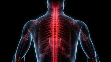 X-ray shot of a back injury - obrazy, fototapety, plakaty