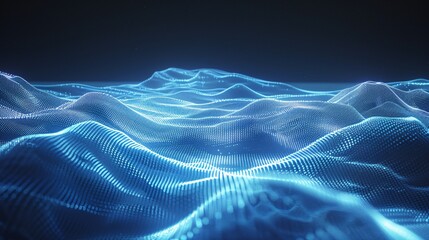 Glowing Waves of the Future A Blue Ocean of Light Generative AI