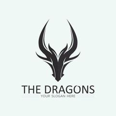 Dragon vector icon illustration