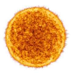 Sun isolated transparent background 3d rendering

