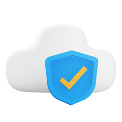 3D Cloud security Protection with Transparent Background