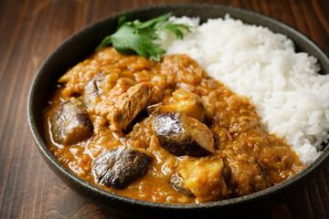 ナスと豚肉のカレーライス