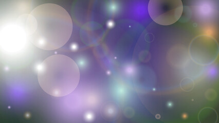 Magic Abstract Defocused Bokeh Circles Background Design.  Christmas snowfall Vector Horizontal Illustration. Cosmic Print. Glitter confetti. Good for Banners, Posters, Covers, Flyers, Cards.