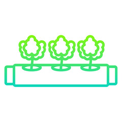 Hydroponics Gradient Linear Style