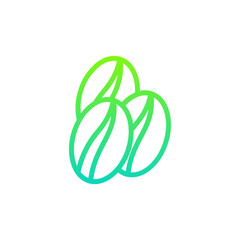 Coffee Beans Gradient Linear Style