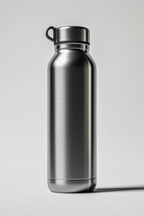 Sports Aluminum Water Bottle for Hiking or Cycling on a gray background