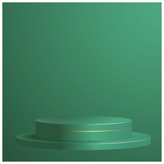 Realistic 3d podium with empty space
