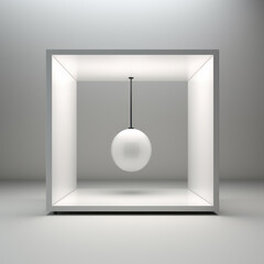Square minimalist rendition of a mirror dimension where digital art meets infinite possibilities