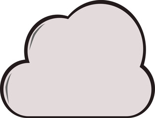 Cloud vector illustration on blue sky with shadow.
