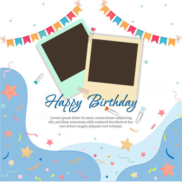 Birthday photo Frame template for birthday occasion