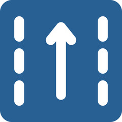 ミニ標識のカラー単品イラスト　進行方向別通行区分