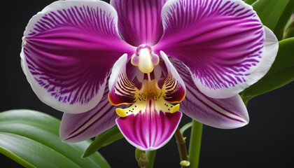 A vibrant orchid blossom brings elegance to nature celebration