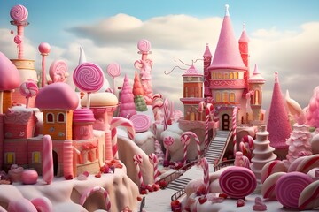 Kaleidoscopic Candyland: Surreal Sweet Symphony