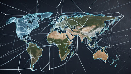 Global communication netowork concept.