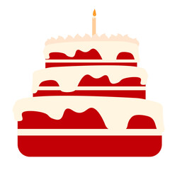 Red Velvet Tiered Cake