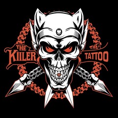 A logo for my tattoo studio name'd the killer tattoo