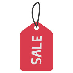 Sale Tag Single 4 cute on a white background, png illustration.