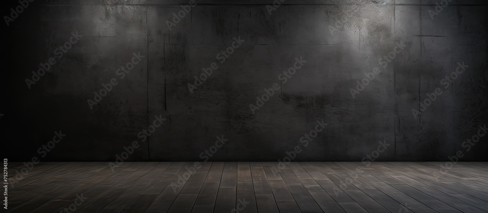 Canvas Prints Modern Minimalist Interior Design with Wooden Floor and Concrete Wall