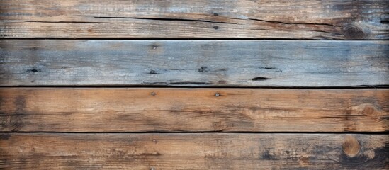 Rustic Wooden Wall Enhanced with Blue and Brown Paint Textures