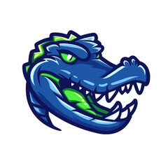 Crocodile Head Mascot Vector for Esports Team Logo
