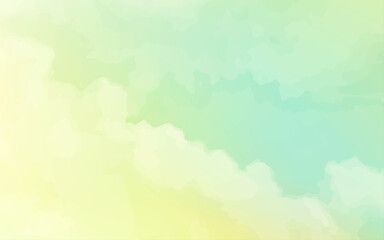 abstract watercolor green and yellow soft color background