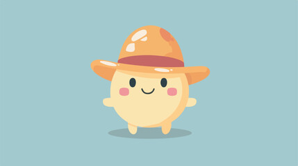 Cute Freed Cartoon With Hat flat vector