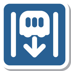 ミニ標識のステッカー単品イラスト　専用通行帯