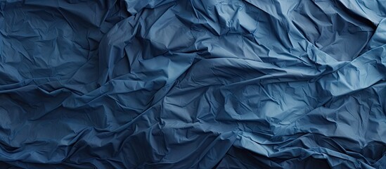 Crumpled Blue Paper Texture Background with Abstract Grunge Design and Vintage Artistic Feel