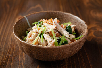 鶏ササミと三つ葉の梅肉和え