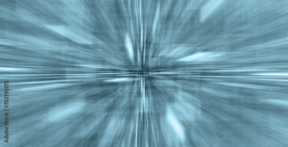 Poster abstract flight in space hyper jump illustration