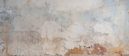 Naadloos Fotobehang Airtex Verweerde muur Urban Decay - Grungy Wall with Peeling Paint and Dilapidated Appearance