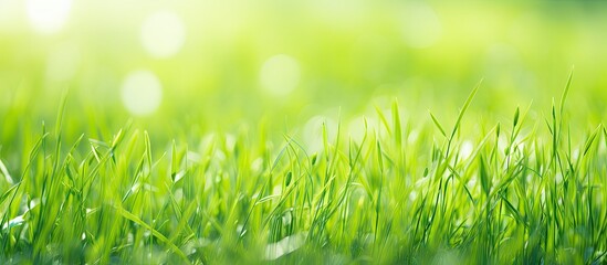 Obraz premium Vibrant Green Grass Background with Lush Blades of Fresh Spring Texture