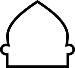 Islamic Dome Design Bold Line Outline Linear Black Stroke silhouettes Design pictogram symbol visual illustration
