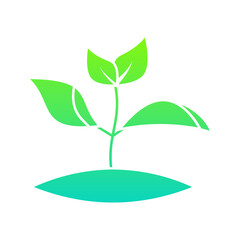 Growth Plant Flat Gradient Style