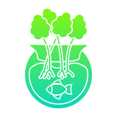 Aquaponics Flat Gradient Style