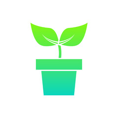 Growth Plant Flat Gradient Style