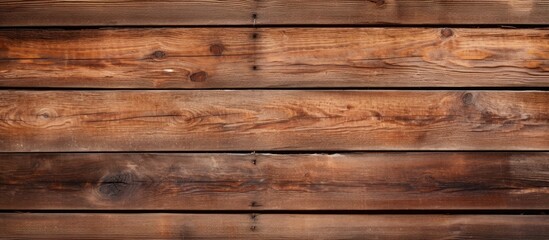 Fototapeta na wymiar Rustic Wooden Wall Featuring Intricate Brown Wood Texture Details for Background Design