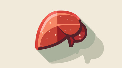 Liver icon flat vector